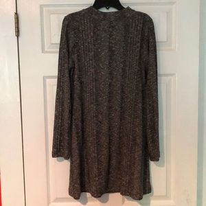 Cute Midlength Grey Winter Longsleeve Dress